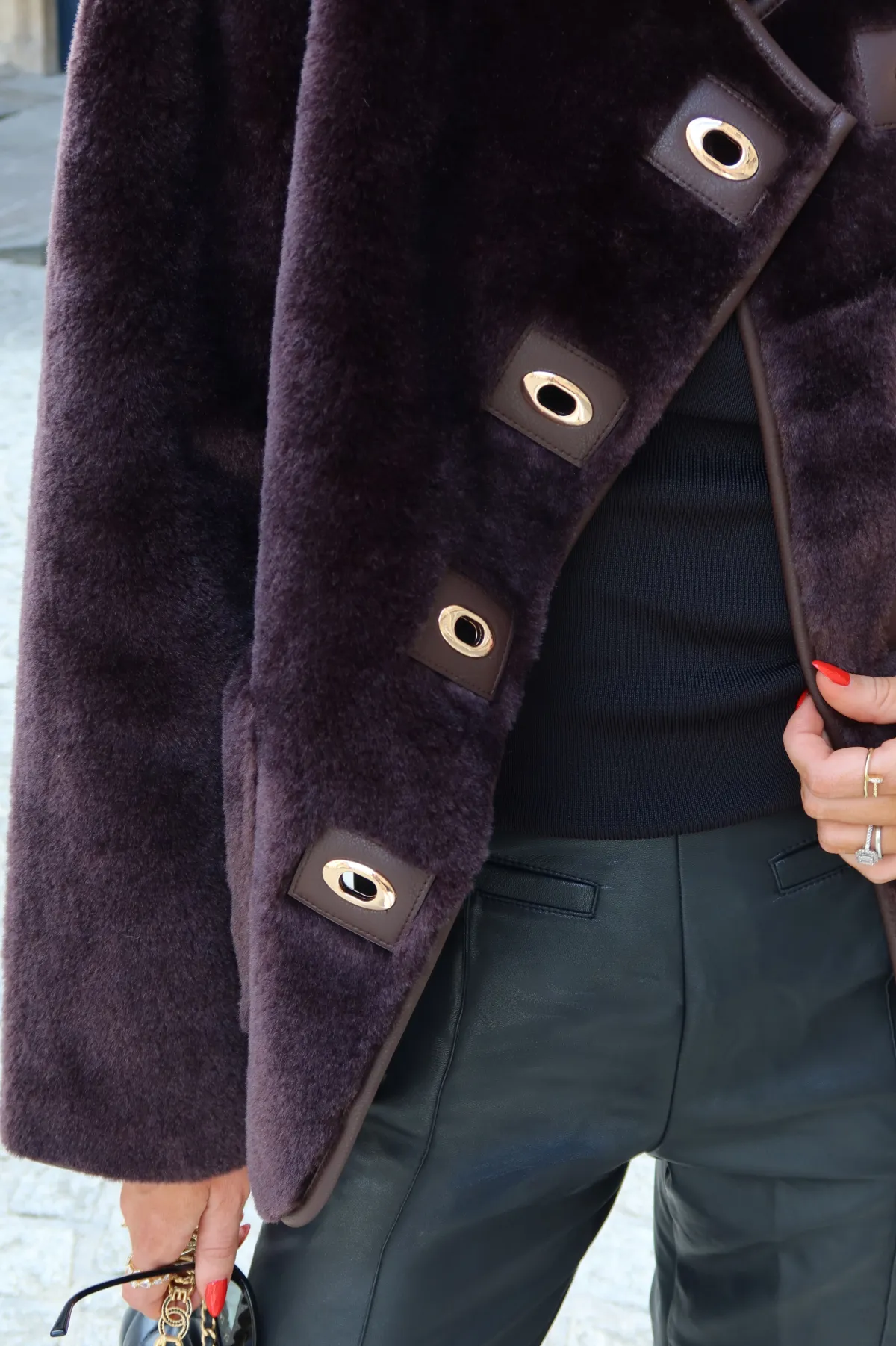 KarenMillen Manteau En Synthétique À Fermetures Tournantes<Femme Manteaux Et Vestes D’Automne|Vestes & Manteaux