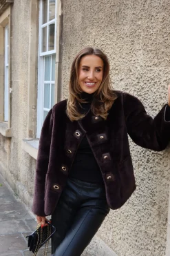 KarenMillen Manteau En Synthétique À Fermetures Tournantes<Femme Manteaux Et Vestes D’Automne|Vestes & Manteaux