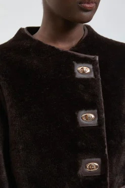KarenMillen Manteau En Synthétique À Fermetures Tournantes<Femme Manteaux Et Vestes D’Automne|Vestes & Manteaux