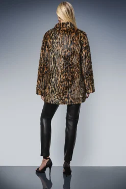 Manteau en synthétique Léopard Petite Taille