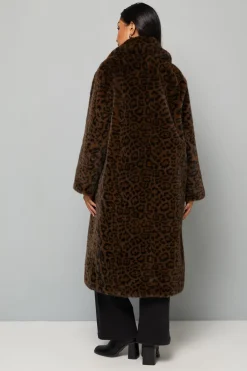 Manteau en synthétique Léopard Petite Taille