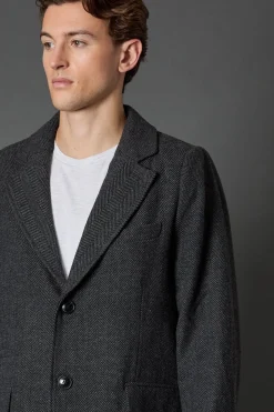 Manteau Epsom Anthracite à Chevrons