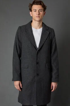 Manteau Epsom Anthracite à Chevrons