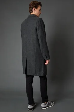 Manteau Epsom Anthracite à Chevrons