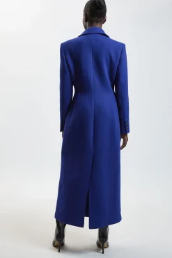 KarenMillen Manteau Long Ajusté En Mélange De Laine Coupe Tailleur Petite<Femme Vestes & Manteaux