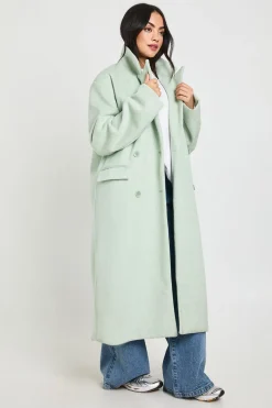 Manteau Long Aspect Laine