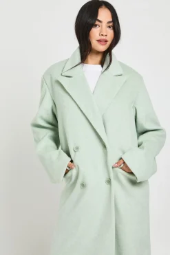 Manteau Long Aspect Laine