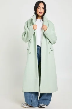 Manteau Long Aspect Laine