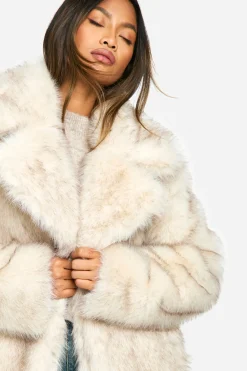 Manteau long au look vintage en synthétique