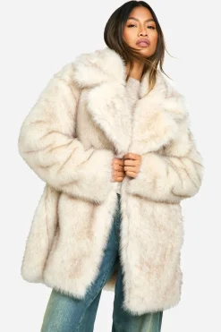 Manteau long au look vintage en synthétique