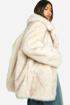 Manteau long au look vintage en synthétique