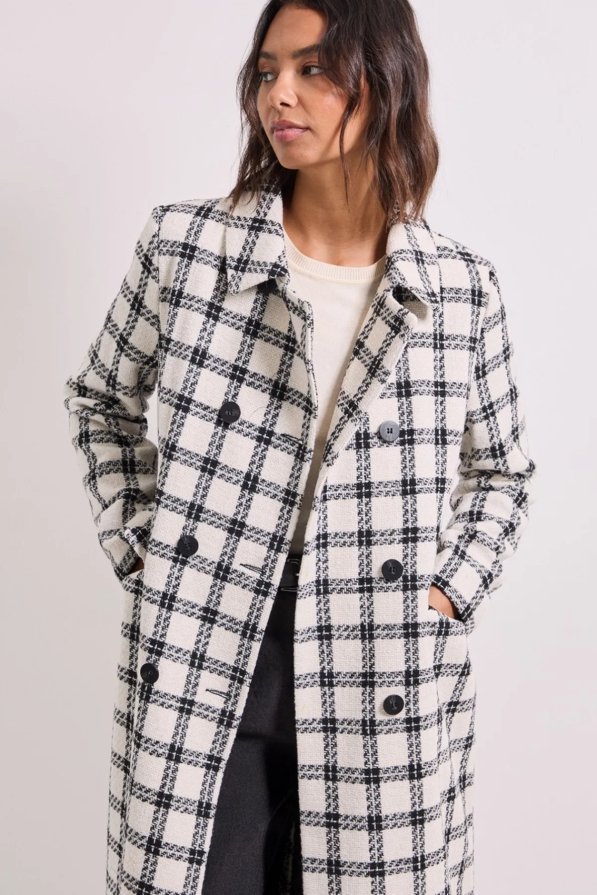 Dorothy Perkins Manteau Long à Carreaux<Femme Manteaux Et Vestes D’Automne|Vestes & Manteaux