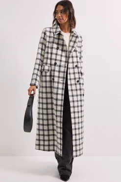 Dorothy Perkins Manteau Long à Carreaux<Femme Manteaux Et Vestes D’Automne|Vestes & Manteaux