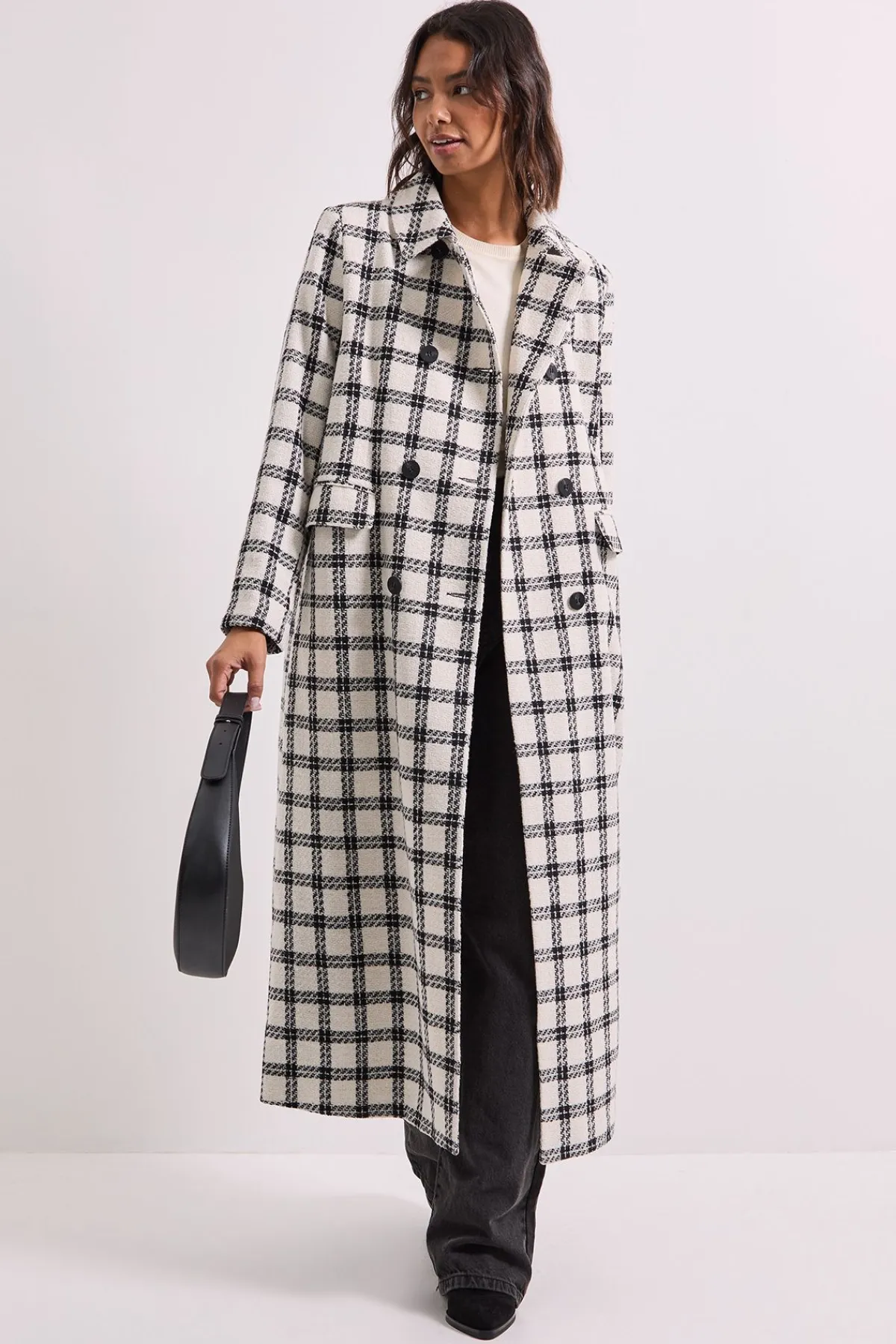 Dorothy Perkins Manteau Long à Carreaux<Femme Manteaux Et Vestes D’Automne|Vestes & Manteaux