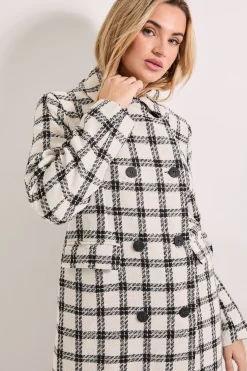 Manteau Long à Carreaux