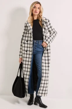 Manteau Long à Carreaux