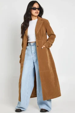 Manteau Long Cintré En Synthétique Petite