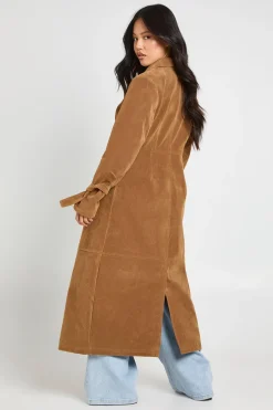 Manteau Long Cintré En Synthétique Petite