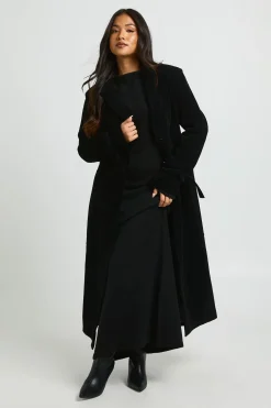 Manteau Long Cintré En Synthétique Petite