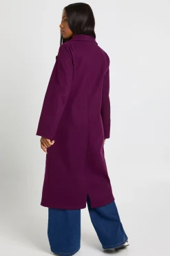 Manteau long à double boutonnage
