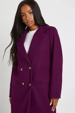Manteau long à double boutonnage
