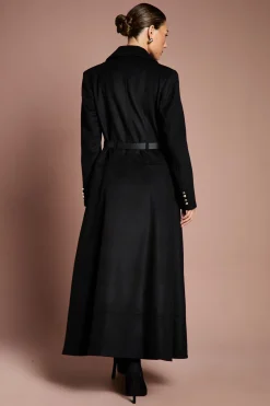 Coast Manteau Long Lisa Tan de Cérémonie avec Détail Jupe et Ceinture<Femme Manteaux Et Vestes D’Automne|Vestes & Manteaux