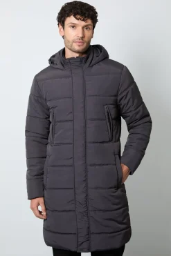 Burton Manteau Long Matelassé Anthracite<Homme Manteaux Et Vestes