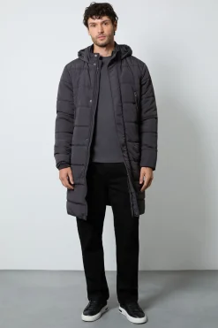 Burton Manteau Long Matelassé Anthracite<Homme Manteaux Et Vestes
