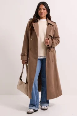Dorothy Perkins Manteau Long Petite avec Détails de Manchettes et Boutons<Femme Manteaux Et Vestes D’Automne|Vestes & Manteaux