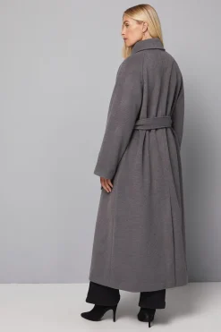 Manteau Long Petite à Double Boutonnage