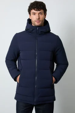 Manteau Matelassé Bleu Marine