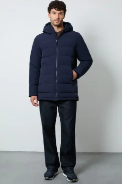 Manteau Matelassé Bleu Marine