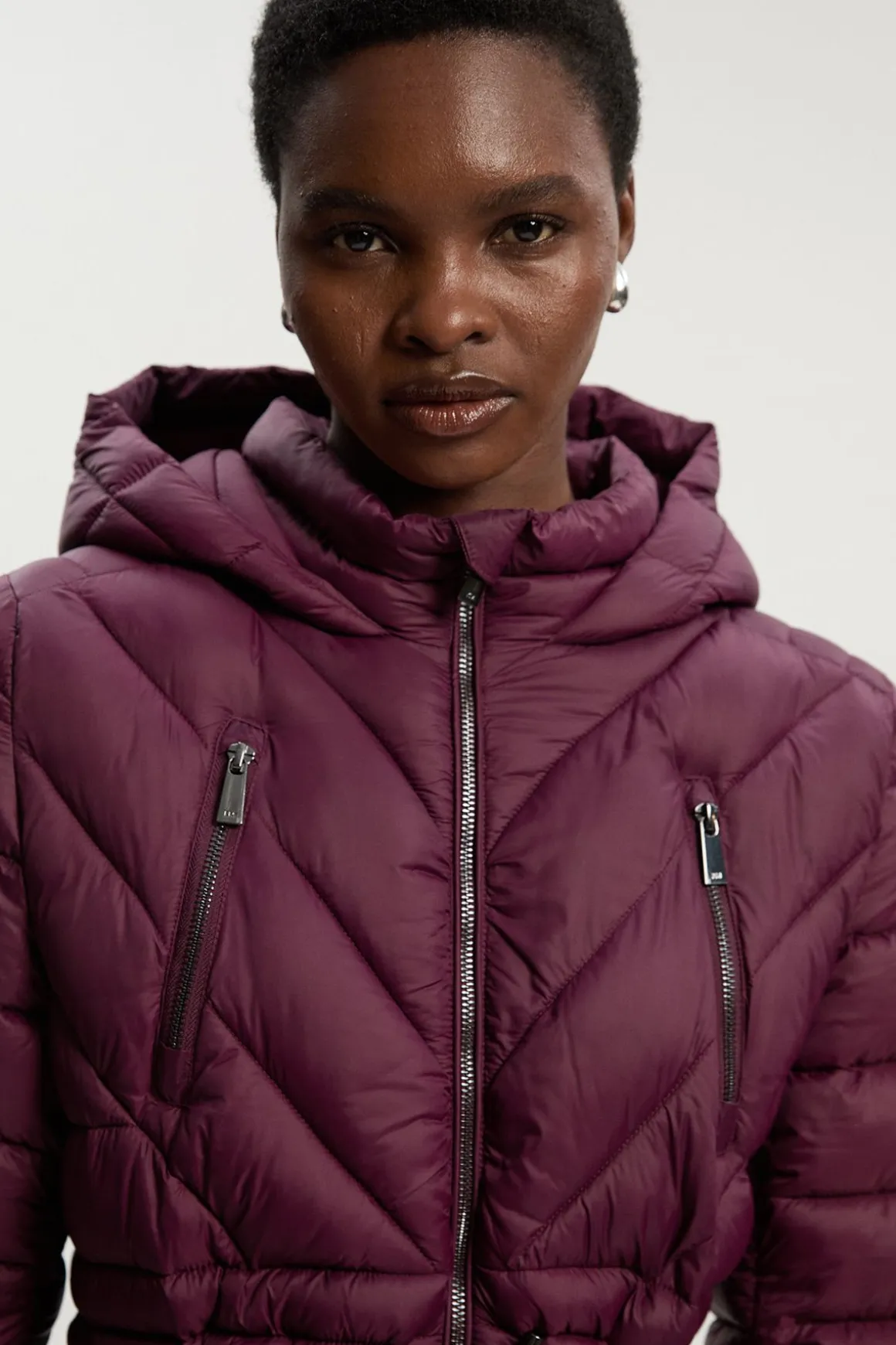 Manteau Matelassé en Duvet Véritable Compressible