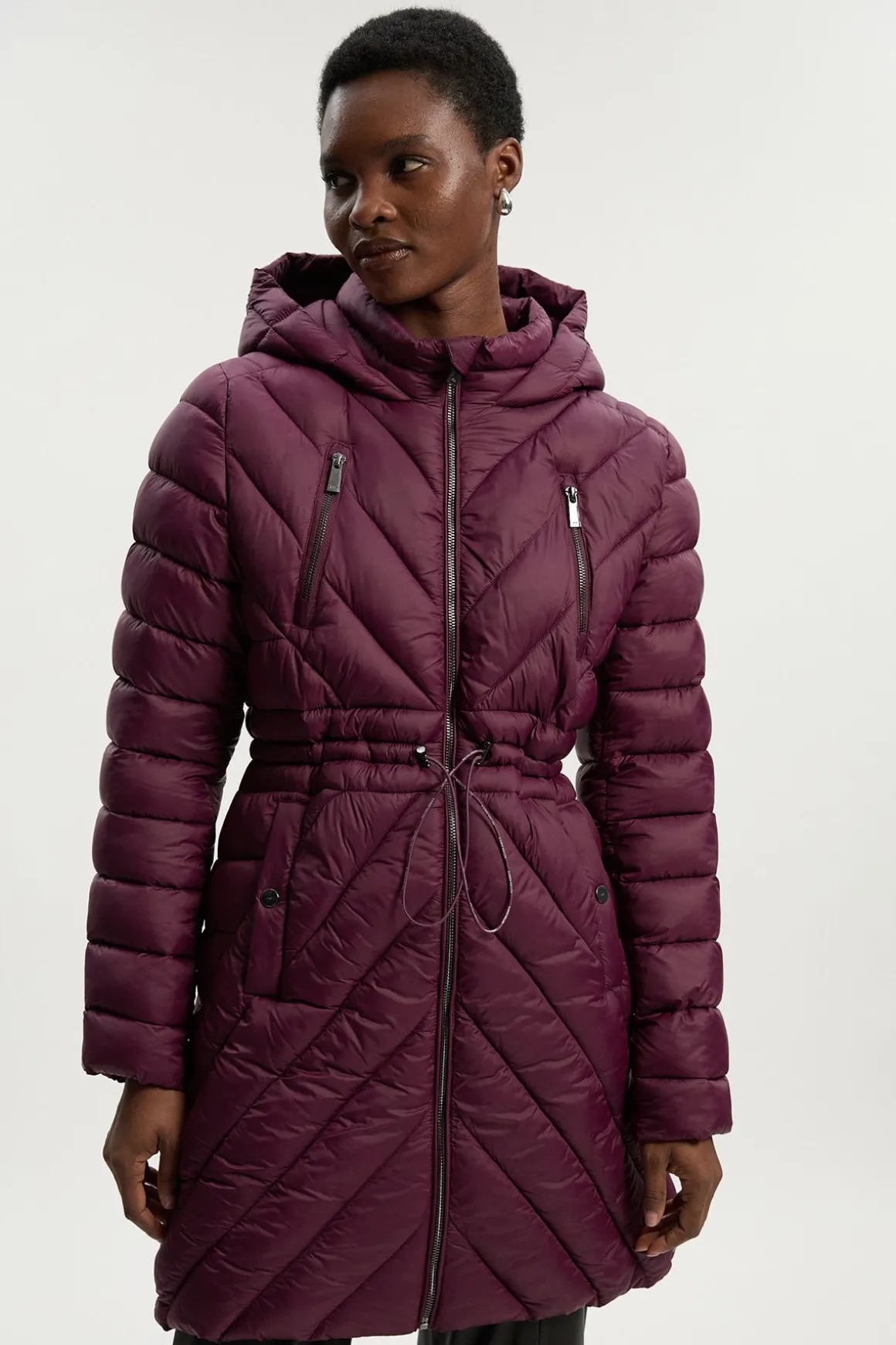 Manteau Matelassé en Duvet Véritable Compressible