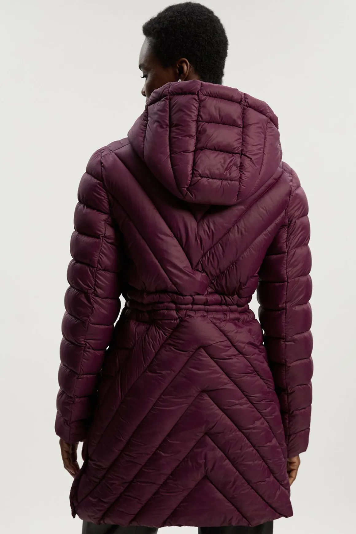 Manteau Matelassé en Duvet Véritable Compressible