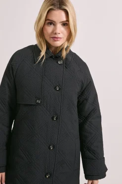 Dorothy Perkins Manteau Matelassé Mi-Long à Détail Col<Femme Vestes & Manteaux