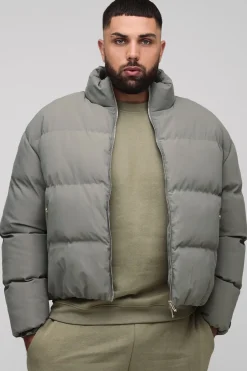 Manteau matelassé Plus Man à coupe boxy et col entonnoir