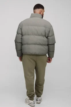 Manteau matelassé Plus Man à coupe boxy et col entonnoir