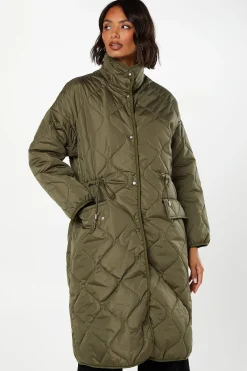 Dorothy Perkins Manteau Matelassé à Taille Coulissée avec Rembourrage<Femme Manteaux Et Vestes D’Automne|Vestes & Manteaux