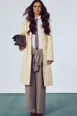 boohoo Manteau Maxi Aspect Laine<Femme Manteaux Et Vestes D’Automne|Vestes & Manteaux