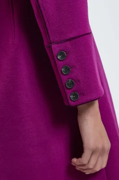 Manteau Maxi À Boutons En Laine Brossée Avec Liseré Petite
