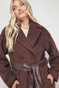 Manteau Maxi Ceinturé Décontracté
