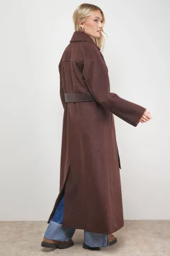 Manteau Maxi Ceinturé Décontracté