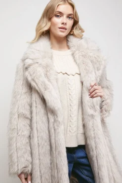 Manteau Maxi en synthétique avec Ceinture