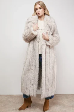 Manteau Maxi en synthétique avec Ceinture