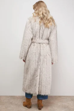 Manteau Maxi en synthétique avec Ceinture