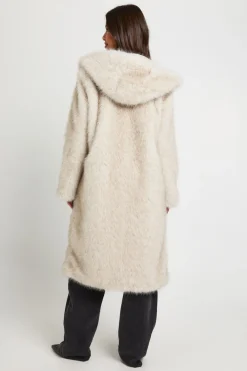 boohoo Manteau Maxi En Synthétique À Casynthétiqueche Avec Ceinture<Femme Vestes & Manteaux