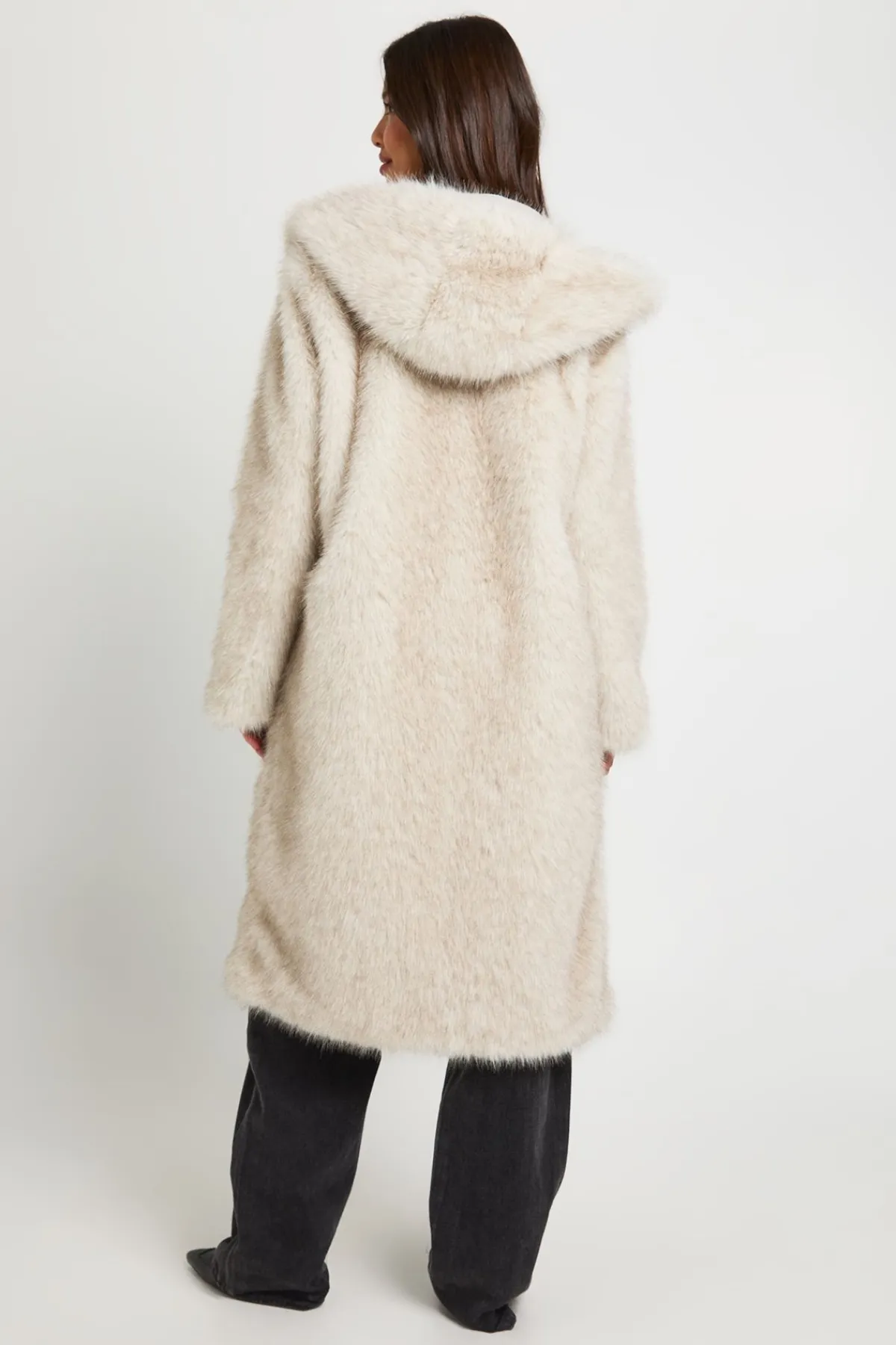 boohoo Manteau Maxi En Synthétique À Casynthétiqueche Avec Ceinture<Femme Vestes & Manteaux