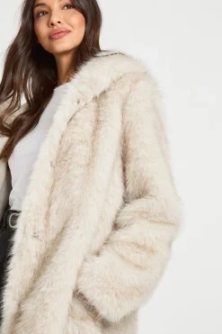 boohoo Manteau Maxi En Synthétique À Casynthétiqueche Avec Ceinture<Femme Vestes & Manteaux