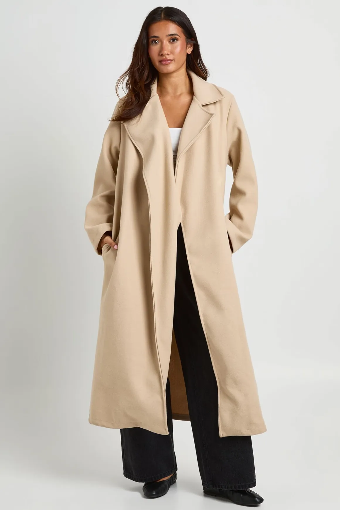 Manteau Maxi Oversize Effet Laine